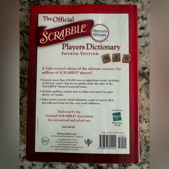 Merriam Webster Official Scrabble Players Dictionary Fourth Edition - Picture 15 of 16